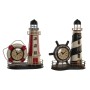 Reloj de Mesa DKD Home Decor 25.5 x 14 x 32.5 cm Rojo Negro Metal Vintage Faro (2 Unidades) de DKD Home Decor, Relojes de esc...