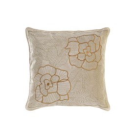 Cushion DKD Home Decor Golden 45 x 10 x 45 cm Flowers by DKD Home Decor, Cushions - Ref: S3041519, Price: 24,96 €, Discount: %