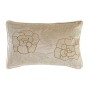 Cushion DKD Home Decor Golden 50 x 10 x 30 cm Flowers | Tienda24 - Global Online Shop Tienda24.eu