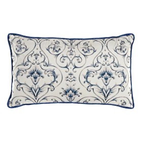 Coussin DKD Home Decor Bleu 50 x 10 x 30 cm Fleurs de DKD Home Decor, Coussins - Réf : S3041528, Prix : 13,81 €, Remise : %