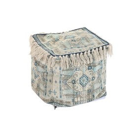 Pouf DKD Home Decor Casablanca Bleu Frange 40 x 40 x 40 cm de DKD Home Decor, Fauteuils poire - Réf : S3041532, Prix : 68,22 ...