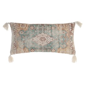 Cuscino DKD Home Decor 60 x 10 x 30 cm Beige Azzurro Arabo Frange di DKD Home Decor, Cuscini decorativi - Rif: S3041537, Prez...