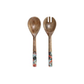 Ensemble d'ustensiles de cuisine DKD Home Decor 6 x 2 x 32 cm 7 x 2 x 28 cm Bois de manguier de DKD Home Decor, Spatules pour...