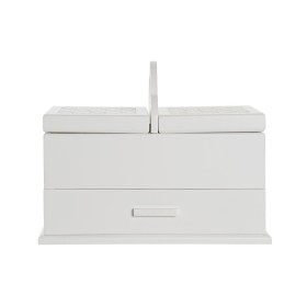 Caja-Joyero DKD Home Decor Cristal Blanco Marfil Madera MDF 30 x 17 x 24 cm de DKD Home Decor, Organizadores de joyas - Ref: ...