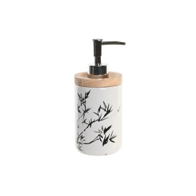 Soap Dispenser DKD Home Decor 8 x 9 x 17,5 cm Black White Stoneware by DKD Home Decor, Stands and dispensers - Ref: S3041724,...