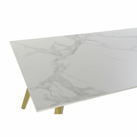 Table de Salle à Manger DKD Home Decor Céramique Doré Métal Blanc 160 x 90 x 76 cm de DKD Home Decor, Tables - Réf : S3041834...