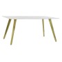 Mesa de Jantar DKD Home Decor Cerâmica Dourado Metal Branco 160 x 90 x 76 cm de DKD Home Decor, Jogos de móveis - Ref: S30418...