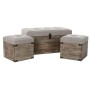 Set di Bauli DKD Home Decor Beige Legno Marrone Tradizionale 80 x 40 x 40 cm di DKD Home Decor, Scatole e cassapanche - Rif: ...