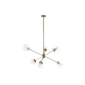 Candeeiro de teto DKD Home Decor 90 x 75 x 60 cm Cristal Dourado Metal Transparente 50 W de DKD Home Decor, Iluminação de tet...