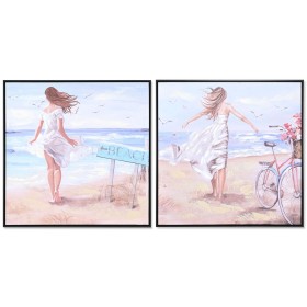 Painting DKD Home Decor 83 x 3,5 x 83 cm Mediterranean (2 Units) by DKD Home Decor, Prints on Canvas - Ref: S3042055, Price: ...