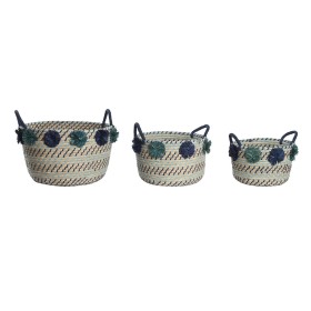 Set di Cestini DKD Home Decor Cotone Boho Juncus (36 x 26 x 42 cm) (3 Pezzi) | Tienda24 - Global Online Shop Tienda24.eu