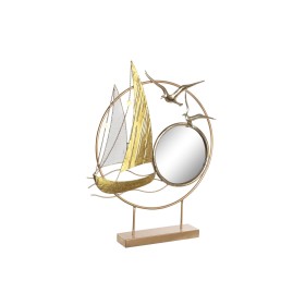 Decorative Figure DKD Home Decor Mirror Golden Metal Mediterranean (53 x 9 x 67 cm) by DKD Home Decor, Ornaments - Ref: S3042...