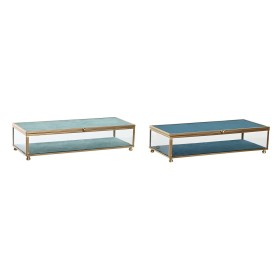 Scatola-Portagioie DKD Home Decor 15 x 10 x 6 cm Cristallo Turchese Blu cielo Ferro (2 Unità) | Tienda24 - Global Online Shop Tienda24.eu