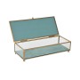 Guarda-Joias DKD Home Decor Cristal Metal Turquesa Azul celeste 25 x 10 x 5 cm (2 Unidades) de DKD Home Decor, Organizadores ...