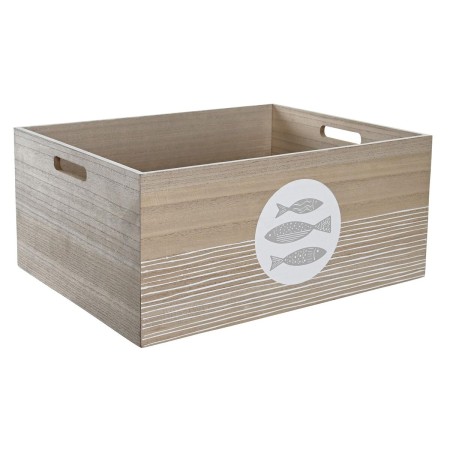 Caja Decorativa DKD Home Decor Natural Madera MDF Espirales Mediterráneo 50 x 40 x 22,5 cm de DKD Home Decor, Cajas - Ref: S3...