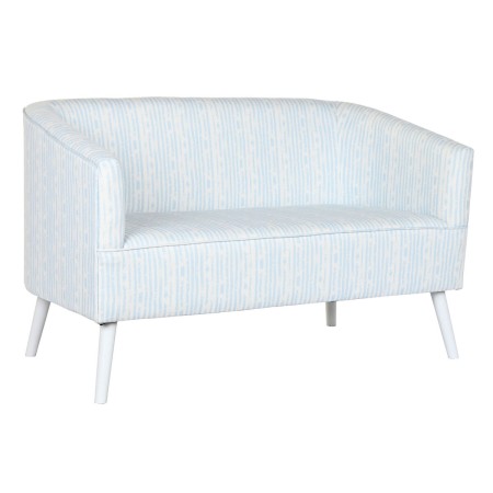 Sofa DKD Home Decor Blau Weiß Himmelsblau Metall Streifen Mediterraner 130 x 68 x 78 cm | Tienda24 - Global Online Shop Tienda24.eu