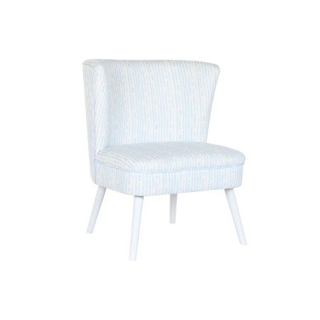 Fauteuil DKD Home Decor 73 x 67 x 85 cm Bleu Bois Blanc de DKD Home Decor, Chaises - Réf : S3042319, Prix : 156,90 €, Remise : %