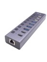 Hub USB i-Tec CACHARGEHUB9LAN Grau | Tienda24 Tienda24.eu