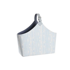 Revistero DKD Home Decor 49 x 17 x 45 cm Azul Blanco Mediterráneo de DKD Home Decor, Revisteros - Ref: S3042322, Precio: 31,9...