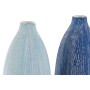 Vase DKD Home Decor Bleu Bleu ciel Blue marine Dolomite méditerranéen Finition vieillie 11 x 11 x 36 cm (2 Unités) de DKD Hom...