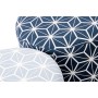 Footrest DKD Home Decor 31 x 31 x 33 cm Blue Sky blue Pinewood Geometric Mediterranean (2 Units) by DKD Home Decor, Footstool...