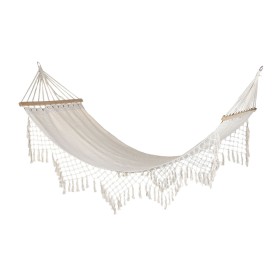 Amaca DKD Home Decor Bianco Rovere Frange (280 x 100 x 5 cm) di DKD Home Decor, Amache - Rif: S3042450, Prezzo: 42,50 €, Scon...