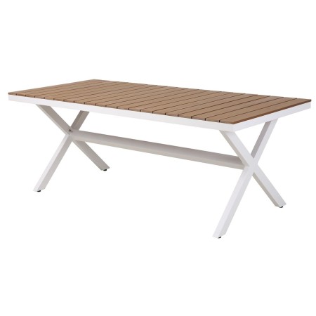 Table de Salle à Manger DKD Home Decor Extérieur Résine Aluminium 200 x 90 x 75 cm de DKD Home Decor, Tables de jardin - Réf ...