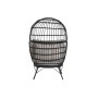 Poltrona da giardino DKD Home Decor Nero Grigio Metallo rattan sintetico 99 x 71 x 147 cm di DKD Home Decor, Poltrone - Rif: ...