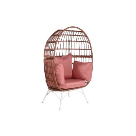 Poltrona da giardino DKD Home Decor 99 x 71 x 147 cm Metallo Terracotta rattan sintetico Bianco di DKD Home Decor, Poltrone -...