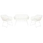 Conjunto de sofá e mesa DKD Home Decor Metal Rotim sintético 124 x 74 x 84 cm de DKD Home Decor, Sofás - Ref: S3042495, Preço...