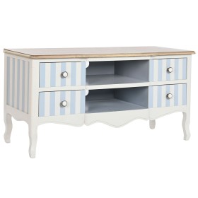 Mueble de TV DKD Home Decor Blanco Azul cielo (120 x 48 x 60 cm) de DKD Home Decor, Mesas y soportes para TV - Ref: S3042522,...