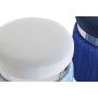 Poggiapiedi DKD Home Decor Argentato Metallo Blu cielo Blu Marino Frange 35 x 35 x 41 cm (2 Unità) di DKD Home Decor, Ottoman...