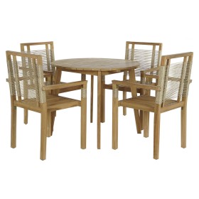 Tisch-Set mit 4 Stühlen DKD Home Decor 90 x 90 x 75 cm 100 x 100 x 76 cm von DKD Home Decor, Gartenmöbel-Sets - Ref: S3042530...