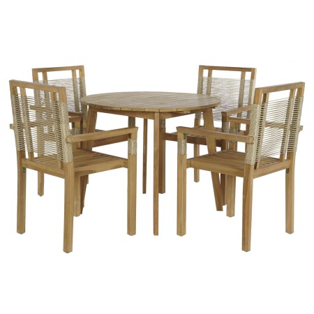 Conjunto de Mesa con 4 Sillas DKD Home Decor 90 x 90 x 75 cm 100 x 100 x 76 cm de DKD Home Decor, Conjuntos de muebles de jar...