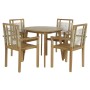 Table set with 4 chairs DKD Home Decor 90 x 90 x 75 cm 100 x 100 x 76 cm by DKD Home Decor, Garden Furniture Sets - Ref: S304...