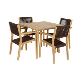 Table set with 4 chairs DKD Home Decor 90 x 90 x 75 cm by DKD Home Decor, Garden Furniture Sets - Ref: S3042531, Price: 766,2...