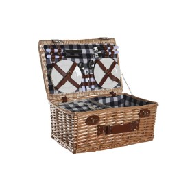 Cabaz DKD Home Decor Picnic Natural Azul vime (48 x 32 x 22 cm) de DKD Home Decor, Cestas - Ref: S3042556, Preço: 85,80 €, De...