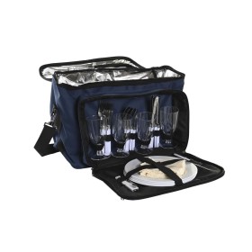 Picnic set DKD Home Decor 43 x 23 x 29 cm Navy Blue by DKD Home Decor, Hampers - Ref: S3042559, Price: 52,79 €, Discount: %