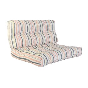 Coussin DKD Home Decor De Sol Multicouleur Aluminium Rayures 120 x 80 x 16 cm de DKD Home Decor, Coussins - Réf : S3042616, P...