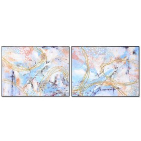 Pintura DKD Home Decor 122 x 4,5 x 92 cm Abstrato Moderno (2 Unidades) de DKD Home Decor, Impressões sobre tela - Ref: S30428...