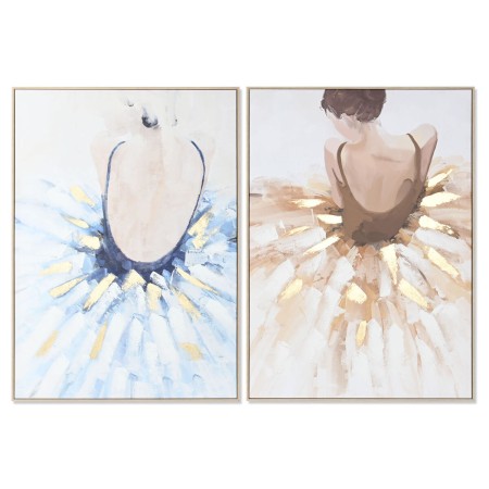 Pintura DKD Home Decor 100 x 4 x 140 cm Bailarina Ballet Romântico (2 Unidades) | Tienda24 - Global Online Shop Tienda24.eu