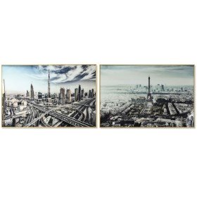 Pintura DKD Home Decor 120 x 2,8 x 60 cm Abstrato Loft (2 Unidades) | Tienda24 - Global Online Shop Tienda24.eu