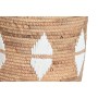 Conjunto de Cestas DKD Home Decor Branco Natural Corda Zostera marina Boho 46 x 46 x 48 cm de DKD Home Decor, Caixas - Ref: S...