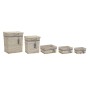 Conjunto de Cestas DKD Home Decor 47 x 35 x 56 cm Poliéster Espirais (5 Unidades) de DKD Home Decor, Caixas - Ref: S3042965, ...