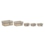 Conjunto de Cestas DKD Home Decor 48 x 38 x 13 cm Poliéster Espirais (5 Unidades) de DKD Home Decor, Caixas - Ref: S3042967, ...