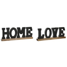 Figura Decorativa DKD Home Decor Preto Castanho 40 x 5 x 15 cm (2 Unidades) de DKD Home Decor, Adornos - Ref: S3042993, Preço...