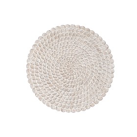 Décoration murale DKD Home Decor Finition vieillie Naturel 120 x 3 x 120 cm Blanc Indien de DKD Home Decor, Objets de décorat...