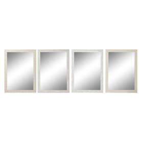 Wall mirror DKD Home Decor 70 x 2 x 97 cm Crystal Ivory polystyrene (4 Units) by DKD Home Decor, Wall-Mounted Mirrors - Ref: ...