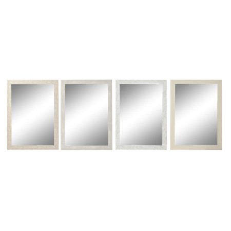 Miroir mural DKD Home Decor 70 x 2 x 97 cm Verre Ivoire polystyrène (4 Unités) de DKD Home Decor, Miroirs muraux - Réf : S304...