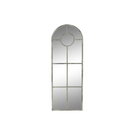 Espejo de pared DKD Home Decor 42 x 2,5 x 122 cm Gris Metal Blanco Vintage Ventana de DKD Home Decor, Espejos de pared - Ref:...